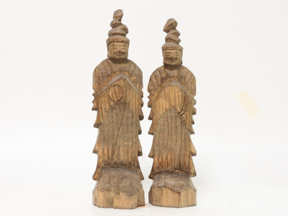 「松本 晁光」の<石仏>の日本画（額63cm×48cm） 日本画家「松本 晁光」さんの木版画<石仏>（おそらく8号、額63cm