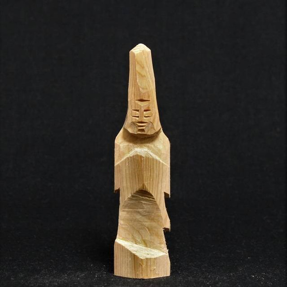 木端仏小さな観音さま（高さ：10㎝ ヒノキ材 無着色 kpb10）仏像 円空