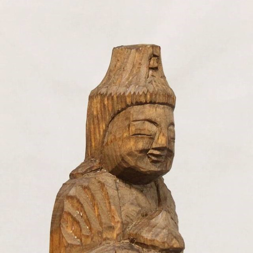 円空仏 摸刻：弁財天（高さ：30センチ 作品番号：bz20190603） 彫刻 円