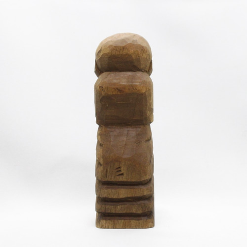 祈り(自刻像)（高さ：16cm クス材 着色 jk0425）仏像 円空仏 摸刻 木彫