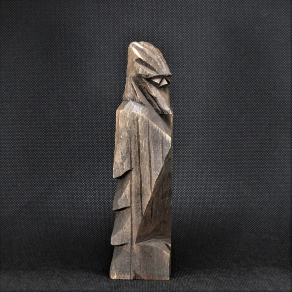 迦楼羅(かるら)（15 cm クス材 着色 kr0507） 仏像 円空仏 摸刻 木彫 4枚目の画像