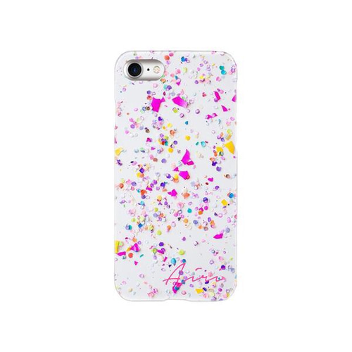 名入れ可能♩コンフェッティ柄 スマホケース ハンドメイド オーダー