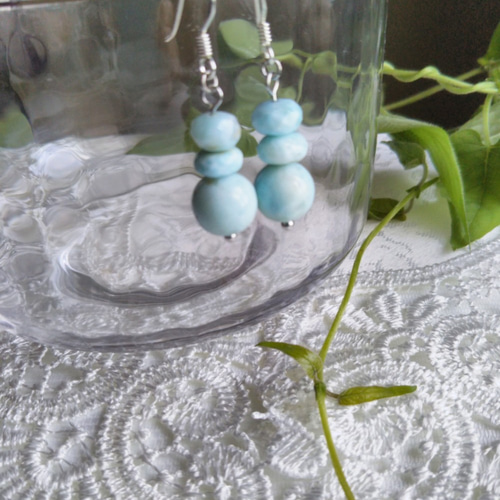 ラリマー　シルバー　フック ピアス ラスト1！】ラリマー マーキス型 フック ピアス | 【公式通販