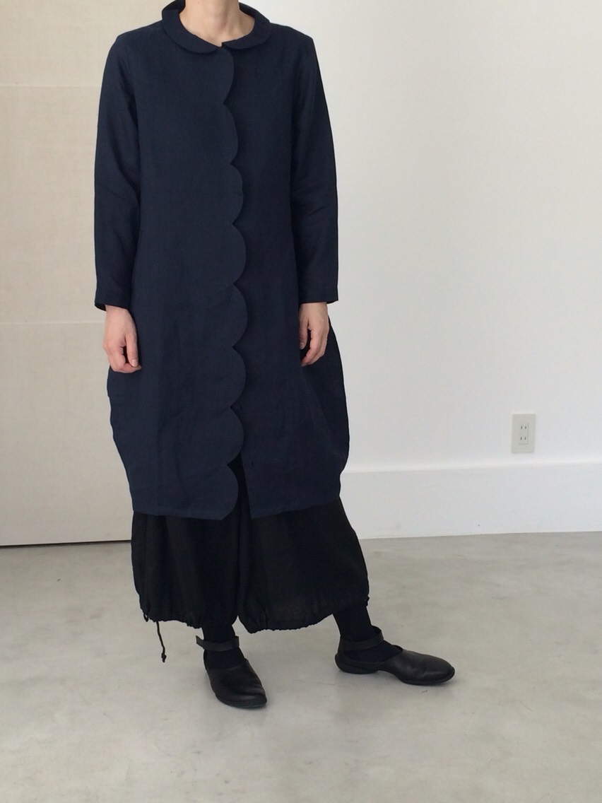 SALE 花形ロングブラウス　イエローベージュ　14300円→6900円