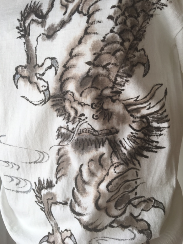手描きTシャツ　龍１ 3枚目の画像