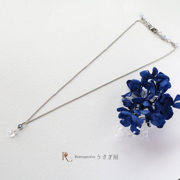 涙のネックレス　Swarovski crystal 3枚目の画像