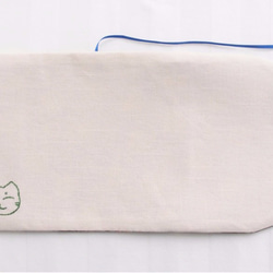 文庫　ブックカバー　猫の手刺繍入　栞リボン/抑えゴム付き　接着芯有 6枚目の画像