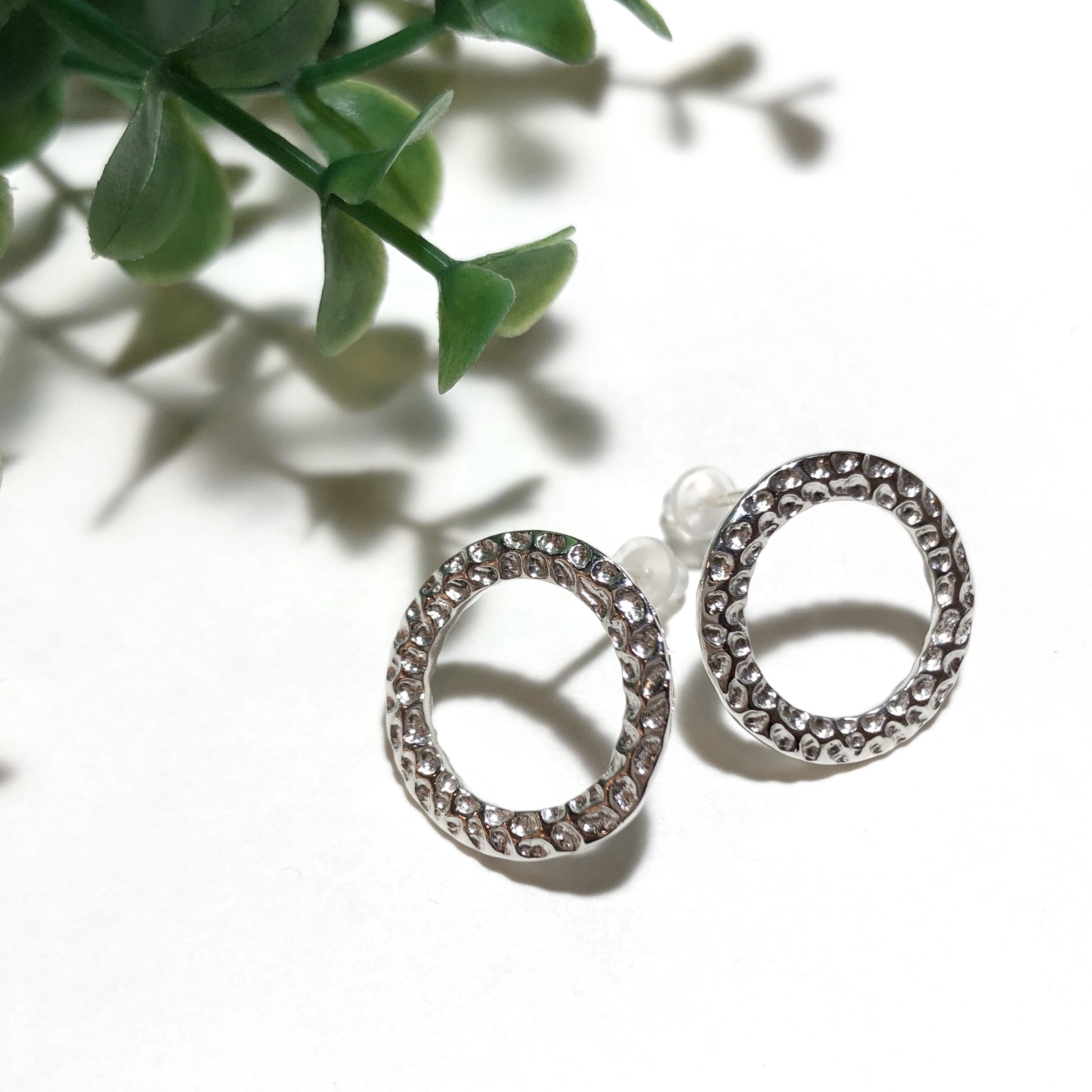 再入荷！純銀製＊サークルピアス