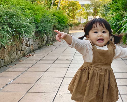 apoina kids ☆ エプロンワンピース　2-3y 1_a6fe47cbdcd56282addb57389e6e
