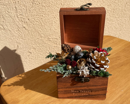 クリスマス ボックス 木の実 松ぼっくり ナチュラル クリスマス