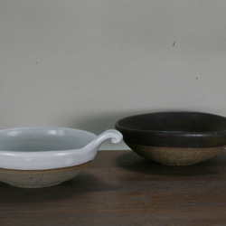 A・須恵器・とり鉢スープカップ(平たい）・白 4枚目の画像