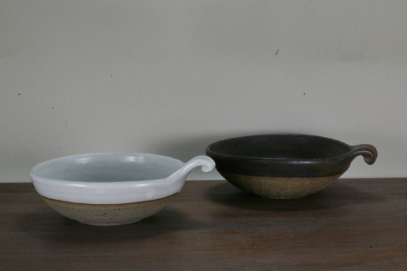 A・須恵器・とり鉢スープカップ(平たい）・白 4枚目の画像