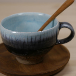 A・須恵器・コーヒーカップ・ブルー 3枚目の画像
