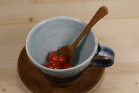 A・須恵器・フリーカップ・ブルー 1枚目の画像