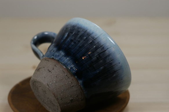 A・須恵器・フリーカップ・ブルー 2枚目の画像