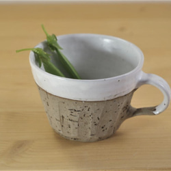 A・須恵器・コーヒーカップ（角）・白 2枚目の画像