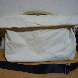 hand sewn canvas shoulder bag 1枚目の画像