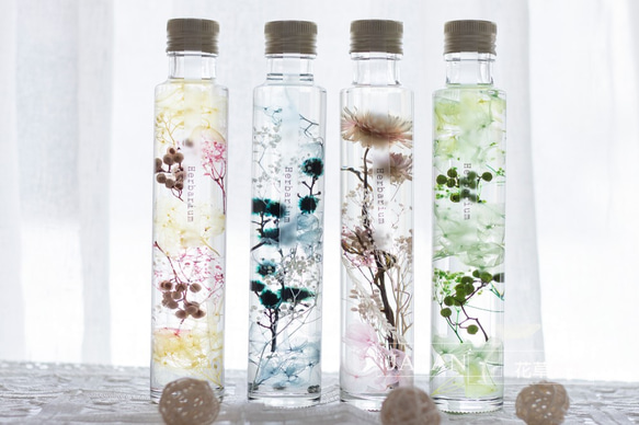 【花草標本】甜蜜輕粉/台灣玻璃瓶(200ml) 療癒系浮游花 日本最新流行 第8張的照片