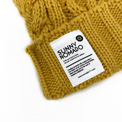 手編みのようなニット帽  MUSTARD(マスタード)  OUTDOOR ROPE KNITⅡ　 2枚目の画像