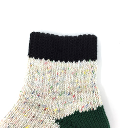 TMSO-005【4 Season Change Hemp Socks】BLK／GRN  Men's(25〜27cm) 1枚目の画像