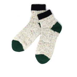 TMSO-005【4 Season Change Hemp Socks】BLK／GRN  Men's(25〜27cm) 2枚目の画像