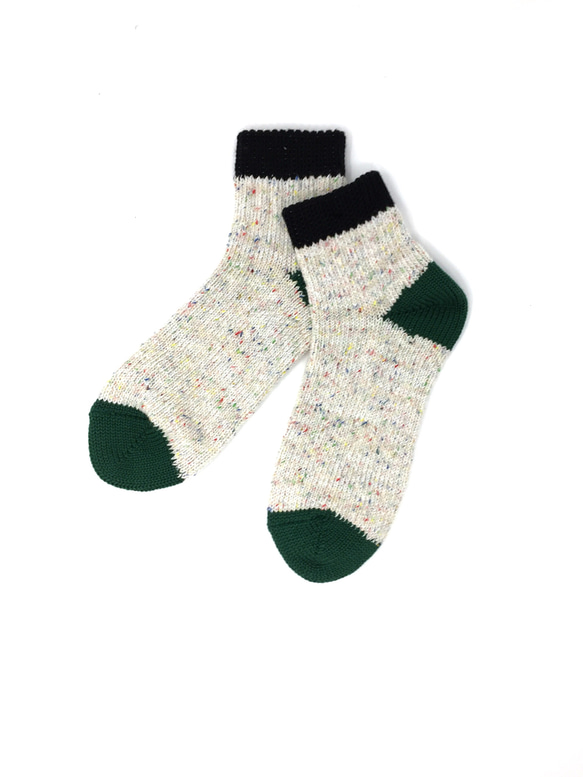 TMSO-005【4 Season Change Hemp Socks】BLK／GRN  Men's(25〜27cm) 2枚目の画像