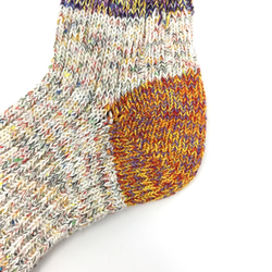 【TMSO-096 Mountain Peak Hemp Socks】PPL/ ORANGE size 25㎝〜27㎝ 1枚目の画像