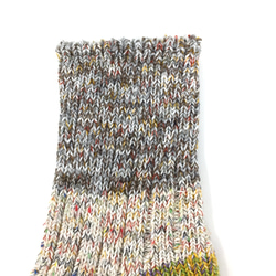 【TMSO-096 Mountain Peak Hemp Socks】GRAY/ YELLOW size 25㎝〜27㎝ 3枚目の画像