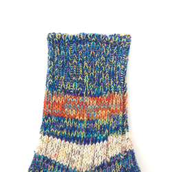 【TMSO-097 Autumn Light Hemp Socks】BLUE size 23㎝〜25㎝ 麻 奈良産靴下 2枚目の画像