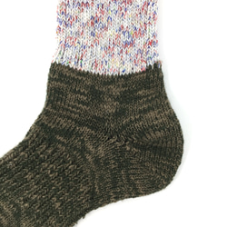 【TMSO-101 On the Lake Hemp Socks】OLIVE size 23㎝〜25㎝ 麻使用 奈良産 3枚目の画像