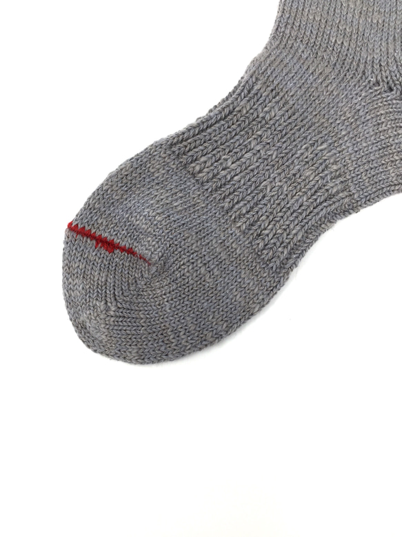 【TMSO-101 On the Lake Hemp Socks】GRAY size 23㎝〜25㎝ 麻使用 奈良産 4枚目の画像