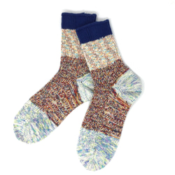 【TMSO-098 Cloud Hemp Socks】BLUE size 23㎝〜25㎝ 麻使用 奈良産 1枚目の画像