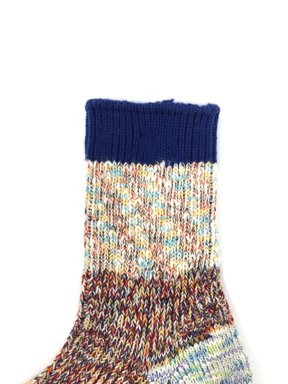 【TMSO-098 Cloud Hemp Socks】BLUE size 23㎝〜25㎝ 麻使用 奈良産 2枚目の画像