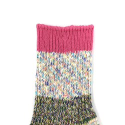【TMSO-098 Cloud Hemp Socks】PINK size 25㎝〜27㎝ 麻使用 奈良産 1枚目の画像