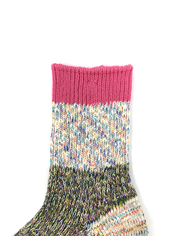 【TMSO-098 Cloud Hemp Socks】PINK size 25㎝〜27㎝ 麻使用 奈良産 1枚目の画像