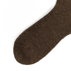【TMSO-102 Sunbeams Leaves Hemp Socks】BROWN size 25㎝〜27㎝ 麻ウール 4枚目の画像