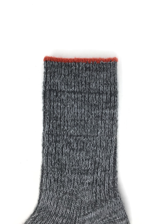 【TMSO-102 Sunbeams Leaves Hemp Socks】GRAY size 25㎝〜27㎝ 麻 ウール 1枚目の画像