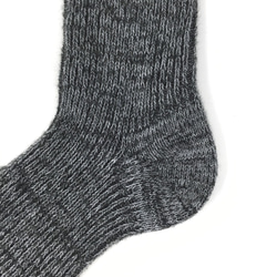 【TMSO-102 Sunbeams Leaves Hemp Socks】GRAY size 25㎝〜27㎝ 麻 ウール 3枚目の画像