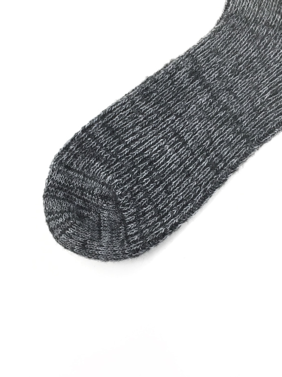 【TMSO-102 Sunbeams Leaves Hemp Socks】GRAY size 25㎝〜27㎝ 麻 ウール 4枚目の画像