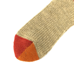 【TMSO-100 Fallen Leaves Hemp Socks】BEIGE size 23㎝〜25㎝ 麻 ウール 4枚目の画像