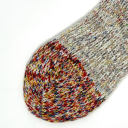 TMSO-104【Tepid Breeze Hemp Socks】YEL/PPL/RED  25㎝〜27㎝  麻靴下 4枚目の画像