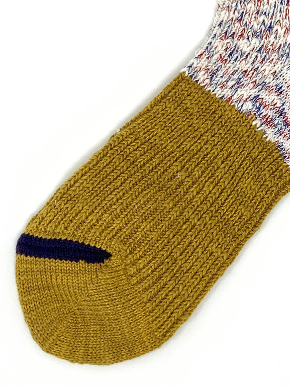 TMSO-105【Full Bloom Hemp Socks】YELLOW(イエロー) 25㎝~27㎝ 麻を使用した靴下 3枚目の画像