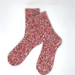TMSO-110【Double Stome Hemp Socks】RED(レッド) 25cm〜27cm 1枚目の画像