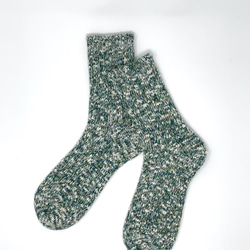 TMSO-110【Double Stome Hemp Socks】GREEN(グリーン) 23cm〜25cm 1枚目の画像