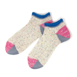 TMSO-123【Splash Short Hemp Socks】(BLUE) 23cm～25cm 1枚目の画像