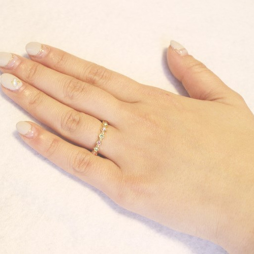 【美品】AHKAH モザイクリング 9号 ハーフエタニティ 美品】AHKAH モザイクリング 9号 ハーフエタニティ - メルカリ