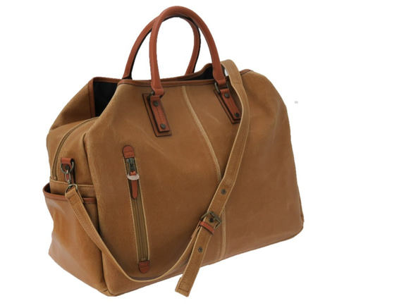 木和田 白化合皮 No.1595「レトロ ボストンバッグ」 日本製