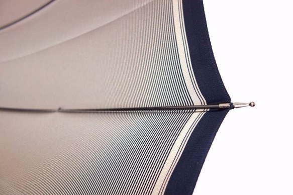 紳士用雨傘「裏縞」親骨65㎝×16本骨（甲州織生地使用）カラー3色 4枚目の画像
