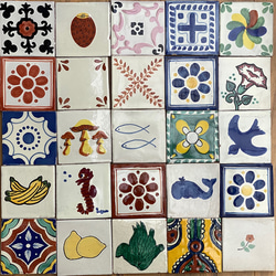 メキシカンタイル 10x10cm 70枚まとめ売り メキシカンタイル10cm角 25枚セット-3 その他素材 NATSUKO