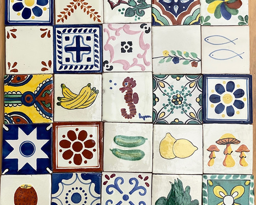 メキシカンタイル10cm角 25枚セット-4 その他素材 NATSUKO